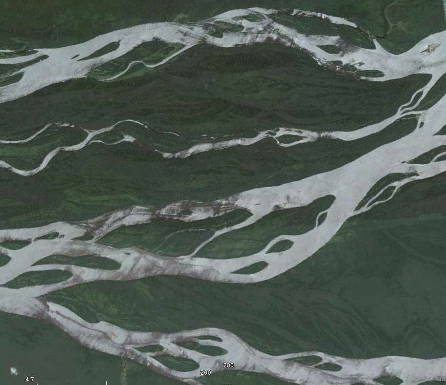 Konga pluvarbaro (Google Earth)
